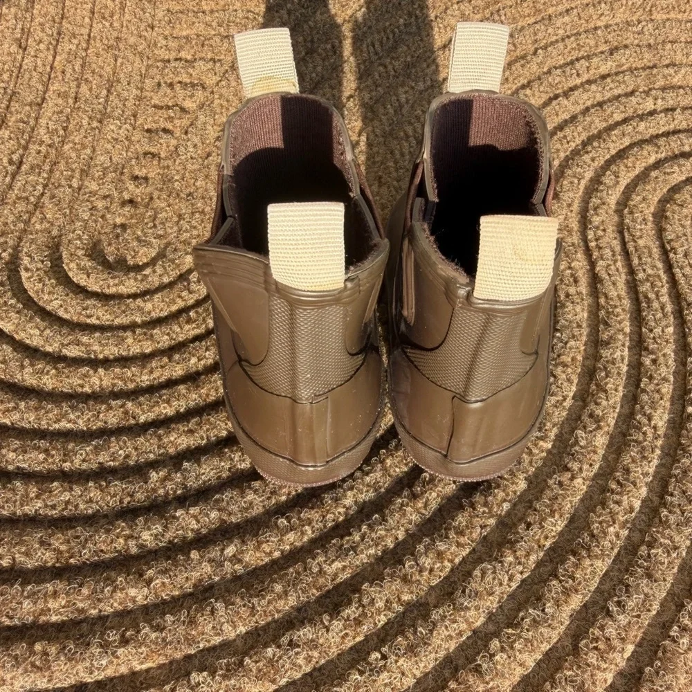 Zara kids elastic Chelsea rain boots chocolate brown Cottagecore